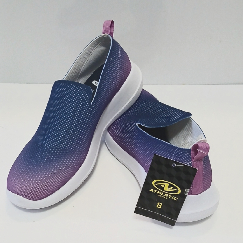 Womens' 8 AV Athletic Purple/Blue Gradient Slip-Ons